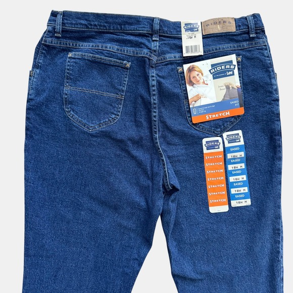 Riders Lee Vintage Deadstock NWT Straight Jeans Blue High rise mom 16 18W USA - Picture 3 of 15